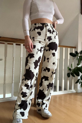 cow print pant