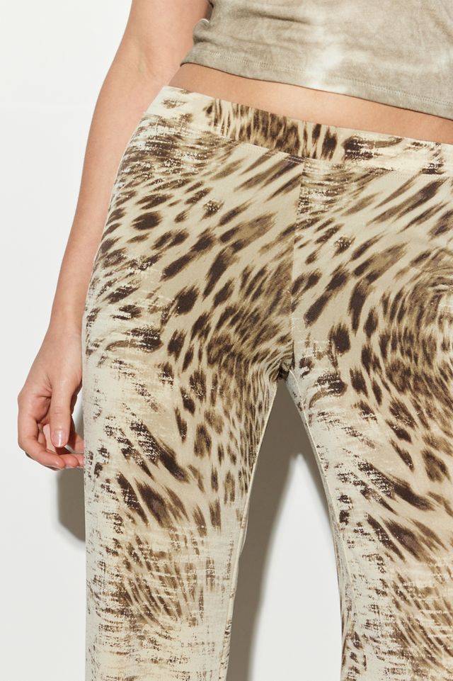 UO Leopard Print Straight-Leg Trousers #2