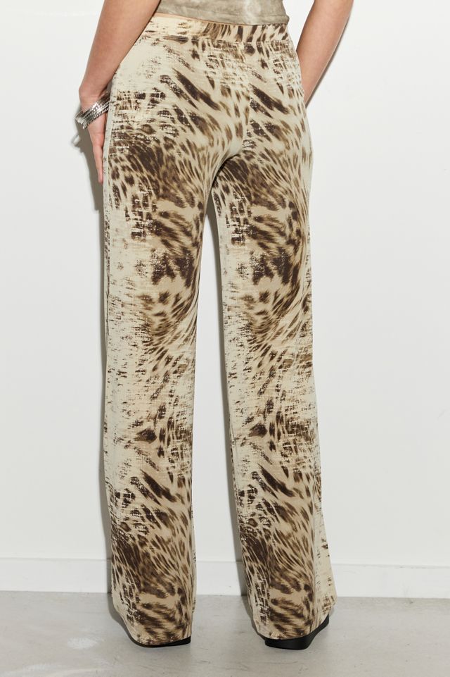 UO Leopard Print Straight-Leg Trousers #3