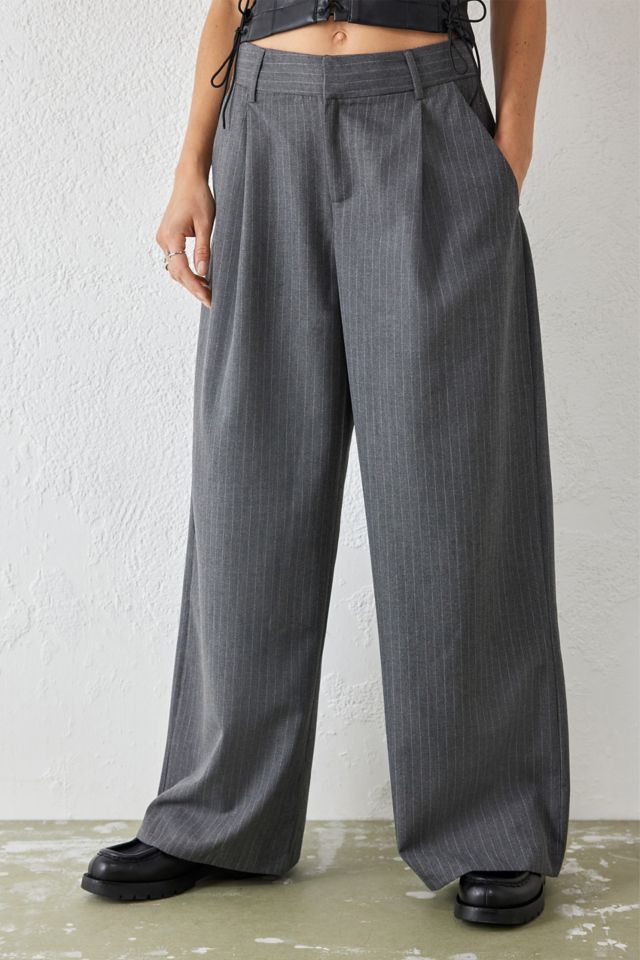 Grey Pinstripe Trousers