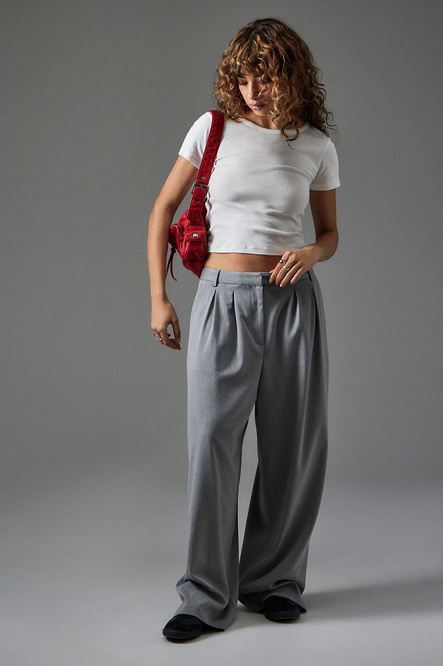 Light Before Dark Grey Sammi Tailored Slouch Trousers