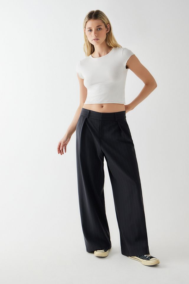 Light Before Dark Navy Pinstripe Phoebe Tailored Trousers  #2