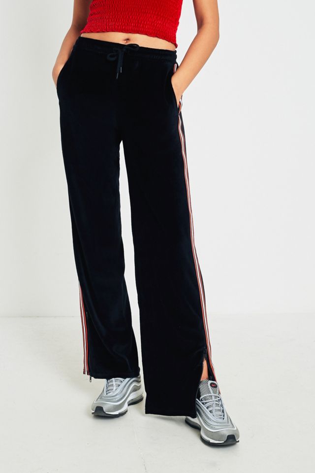 Sparkle & Fade Side Striped Velour Puddle Trousers #3