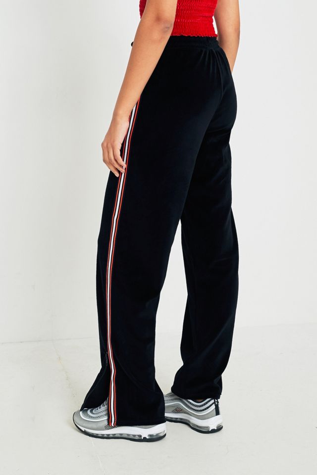 Sparkle & Fade Side Striped Velour Puddle Trousers #4