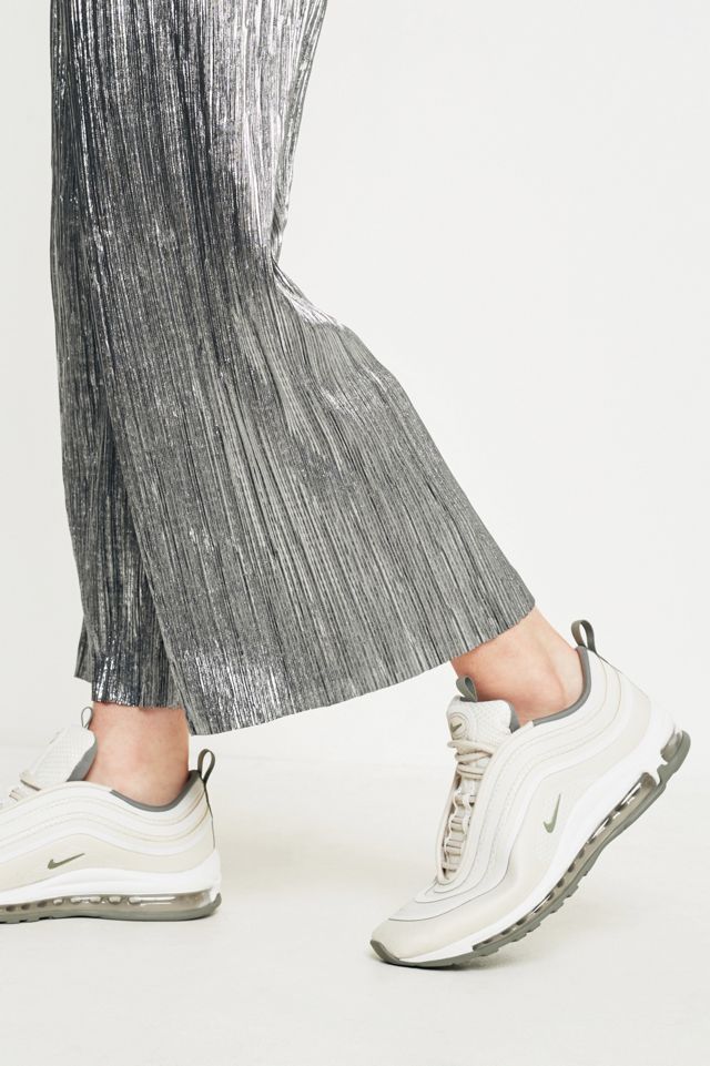 Light Before Dark Silver Metallic Plisse Culottes #1