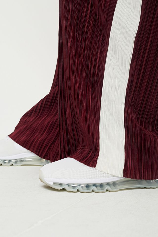 Pantalones Plisse de borgoña clara antes de la oscuridad y charco de marfil #2