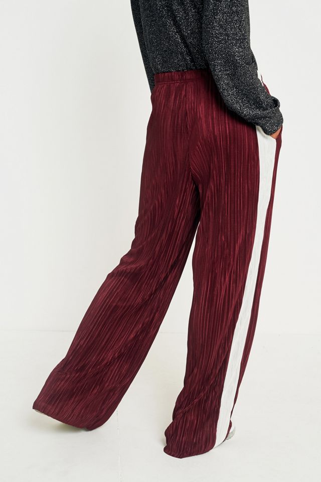 Pantalones Plisse de borgoña clara antes de la oscuridad y charco de marfil #3