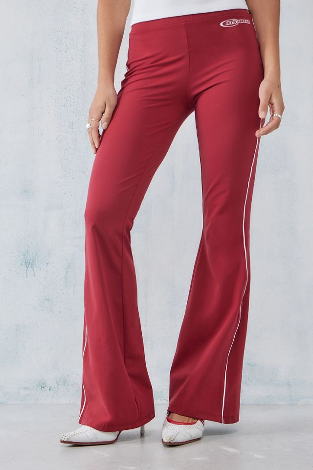iets frans... Red Side Stripe Flare Trousers #1