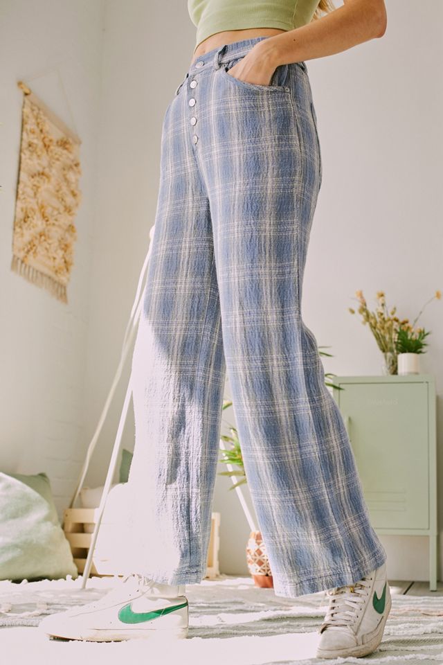 Urban outfitters best sale blue gingham pants