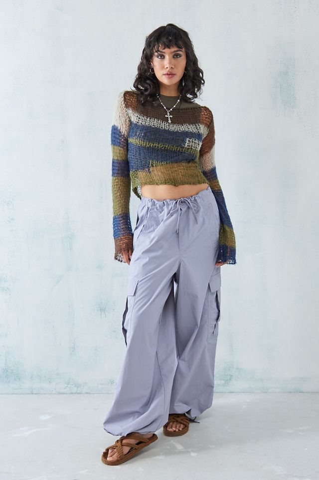 Pantalones Cargo BDG Gris Claro Extremo Globo #1