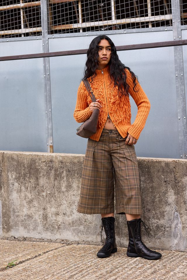 BDG Suited Up Karierte Weite Cropped Hose #1