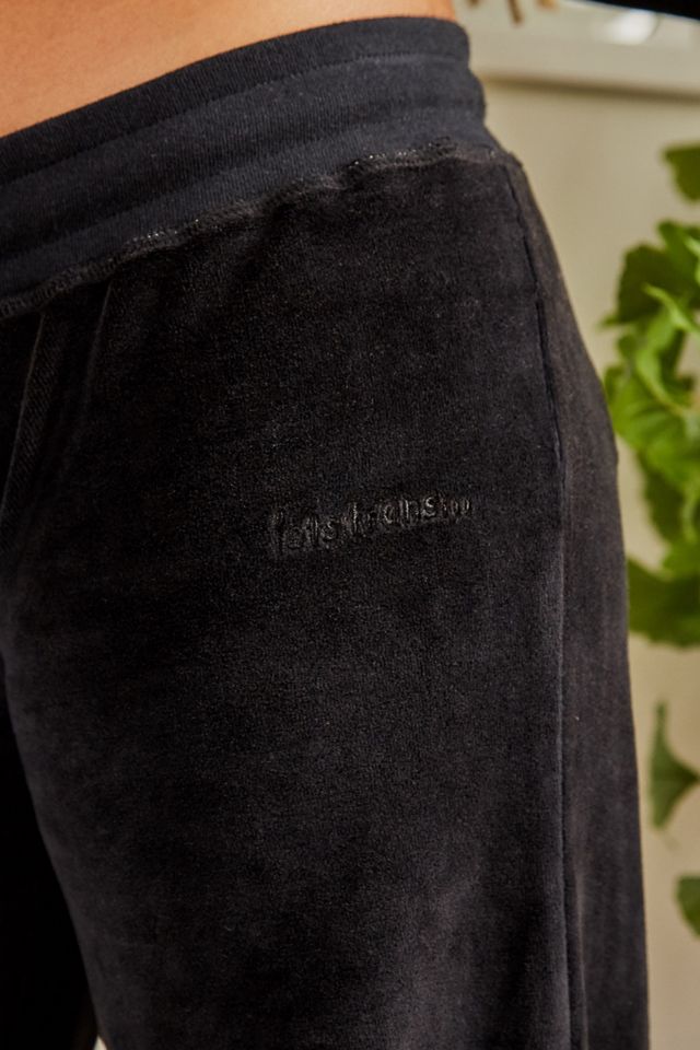 iets frans... Black Velour Track Pants #1
