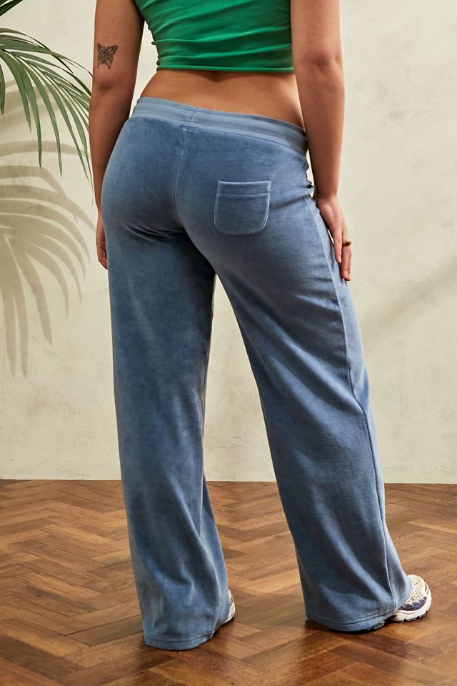 iets frans... Pantalon de survêtement en velours bleu #3