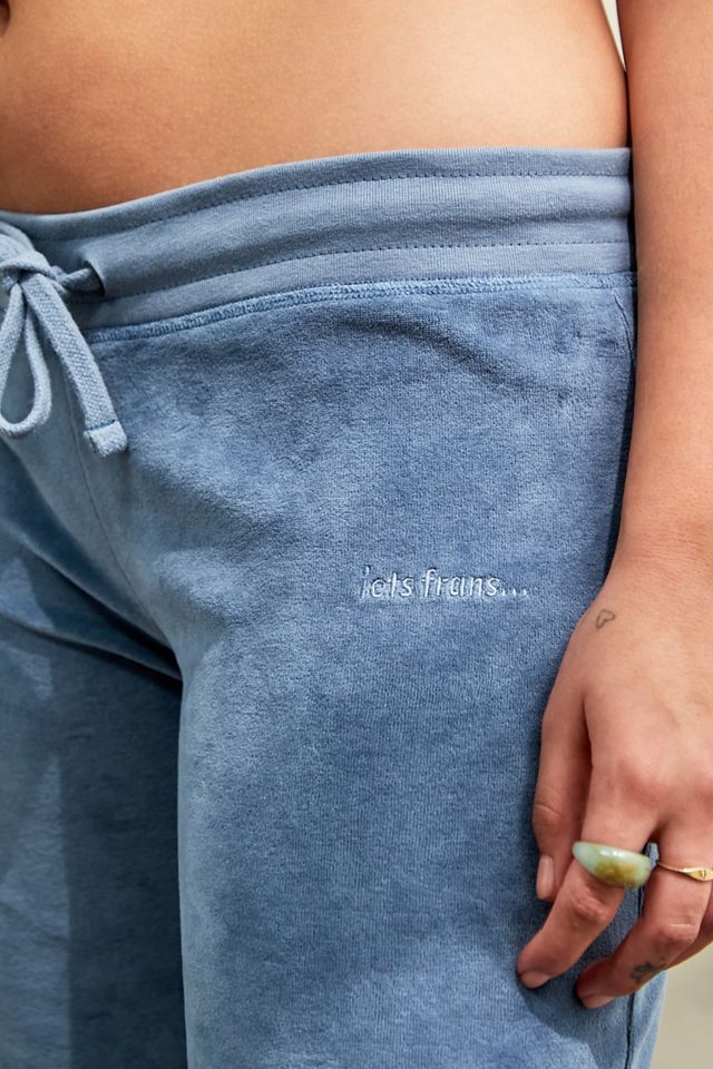 iets frans... Pantalon de survêtement en velours bleu #4