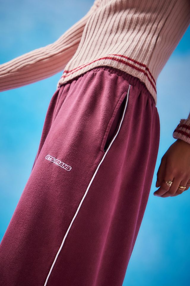 iets frans... Pantalons de jogging bouffants Harri bordeaux à passepoil #1