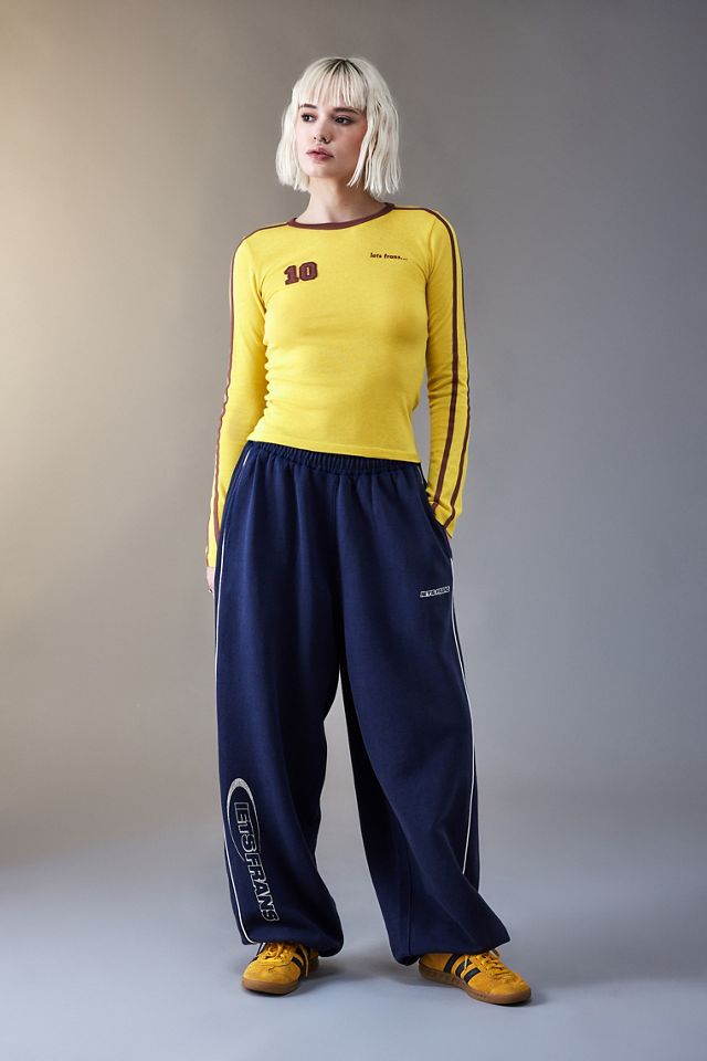 iets frans... Harri Navy Logo Baggy Joggers #2