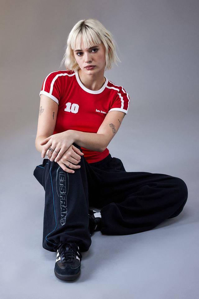 iets frans... Harri Black Logo Baggy Joggers #1