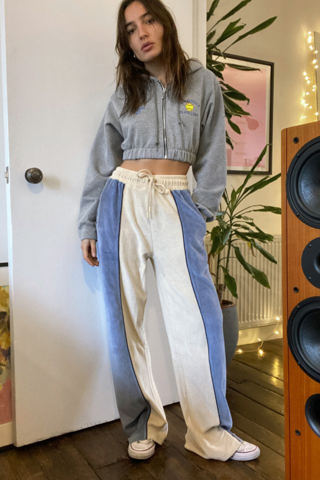 Velour Wide Leg Joggers