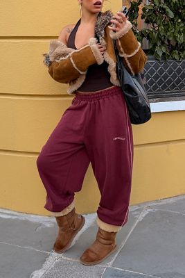 iets frans... Burgunderrote Harri Baggy Jogginghose