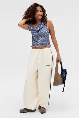 Urban Outfitters Archive Black Pinstripe Flare Trousers | Urban