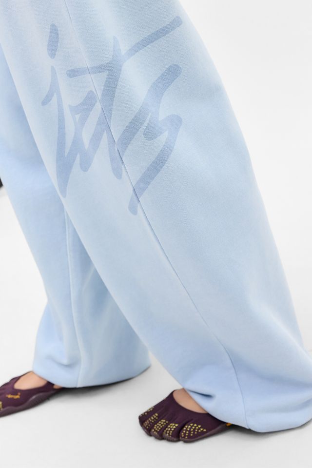 iets frans... Pantaloni da Jogging Ice Blue con Logo Script #2