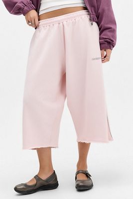 iets frans... Pantalones Joggers Cortos con Dobladillo sin Rematar Rosa Harri