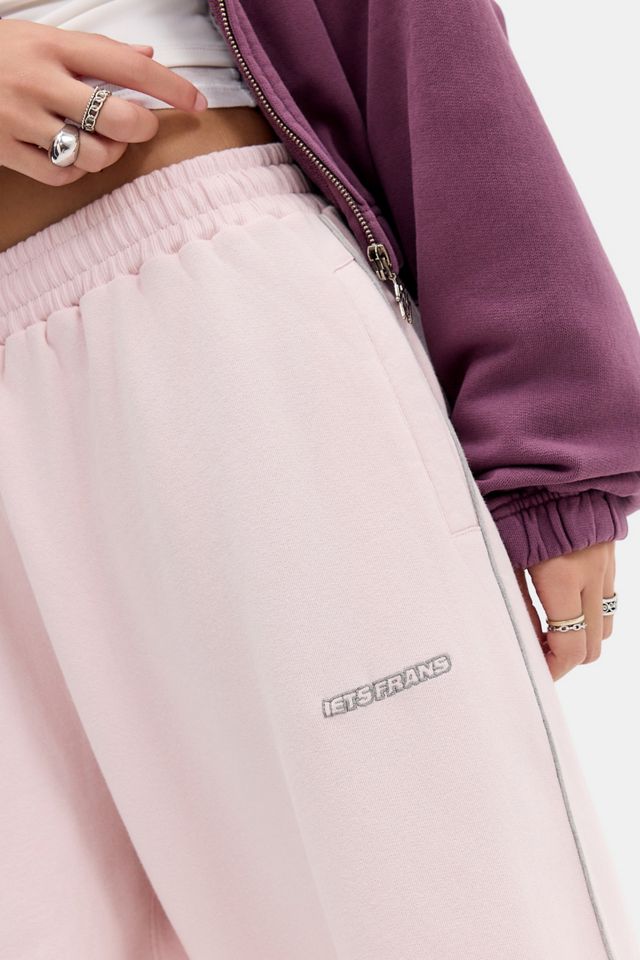 iets frans... Pink Harri Raw Hem Crop Joggers #2