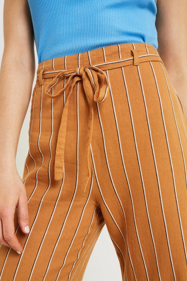 UO - Jupe-culotte nouée sur le devant à rayures moutarde #5