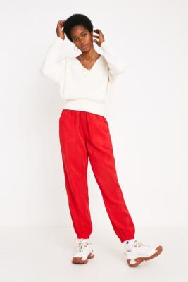 UO Red Tech Joggers | Urban Outfitters UK