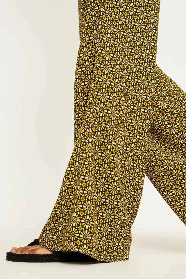 UO Geo Floral High-Rise Soft Flare Trousers #5
