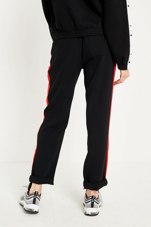 Light Before Dark Red Side Stripe Pleat Front Cocoon Trousers #3