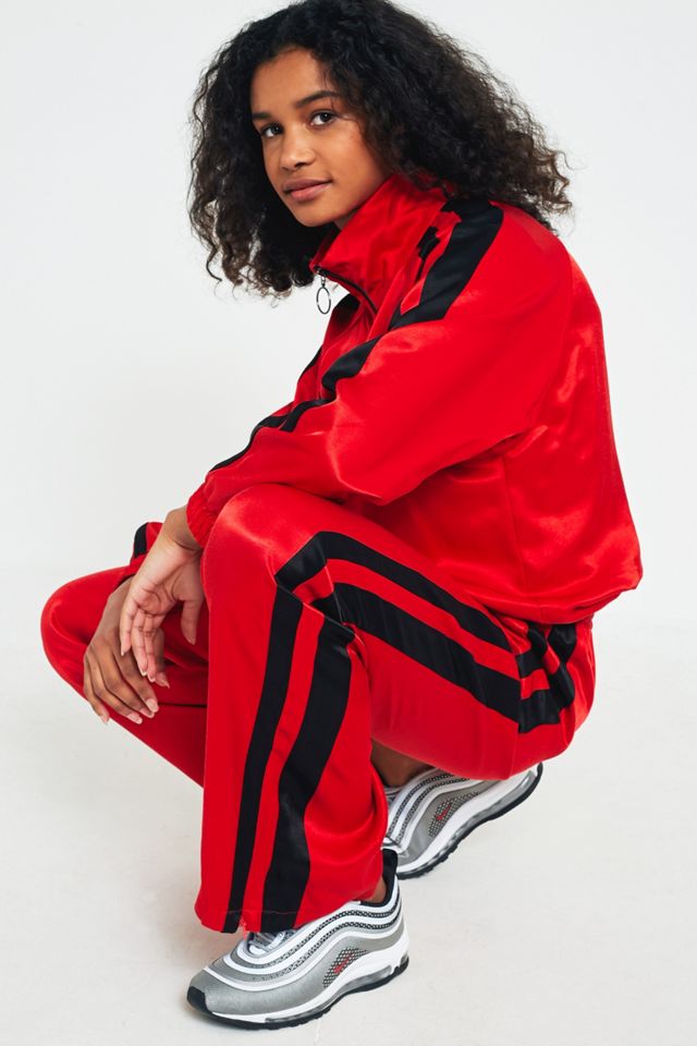 Light Before Dark Red Striped Track Trousers #1