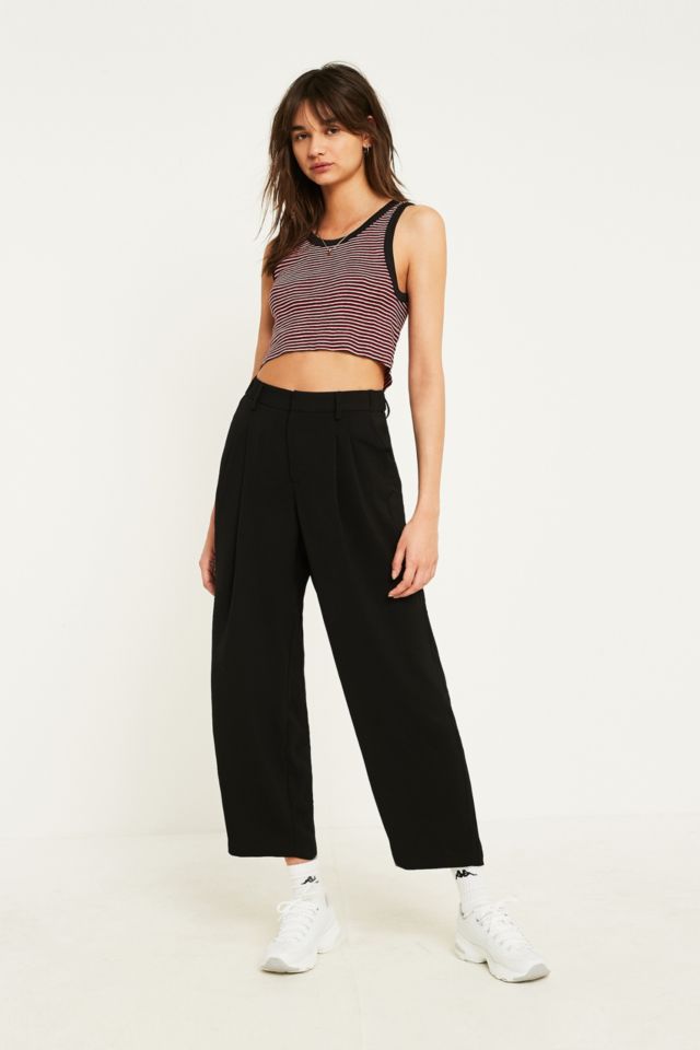 UO High Waist Pleated Trousers | Urban Outfitters UK