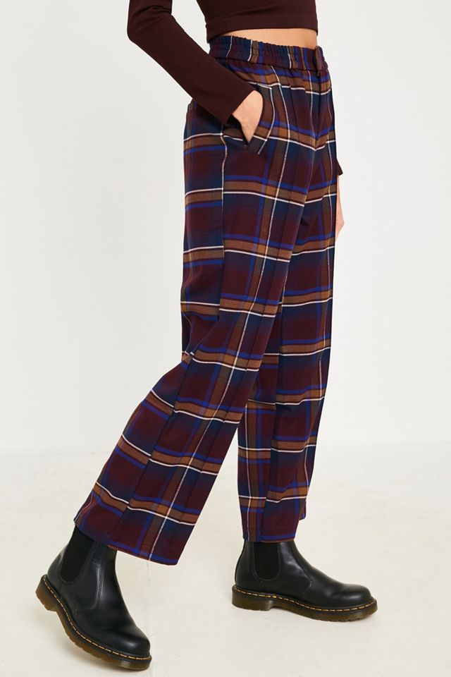 UO - Pantalon à carreaux bleu marine  #1