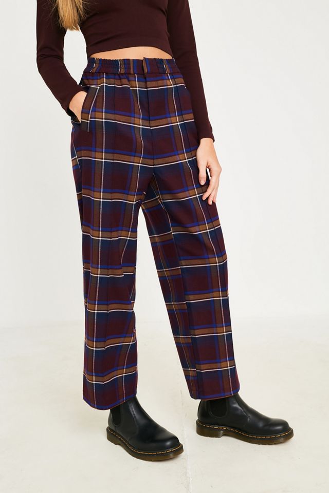 UO - Pantalon à carreaux bleu marine  #2