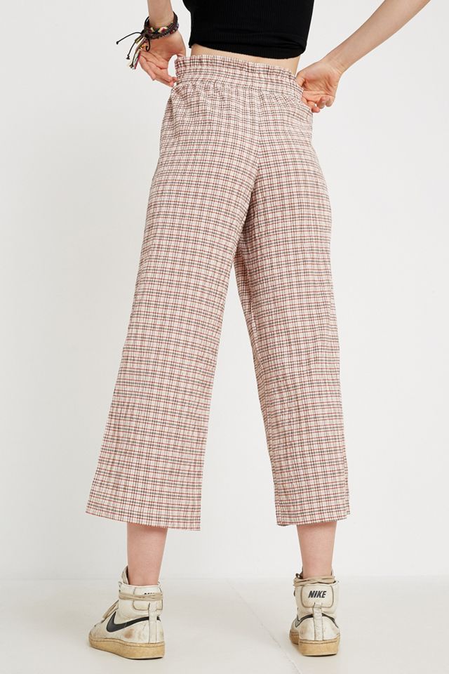 UO Seersucker Paperbag Waist Trousers #1