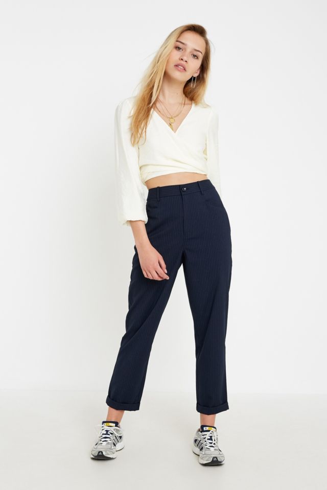 UO Georgie Slim Pinstripe Trousers | Urban Outfitters UK