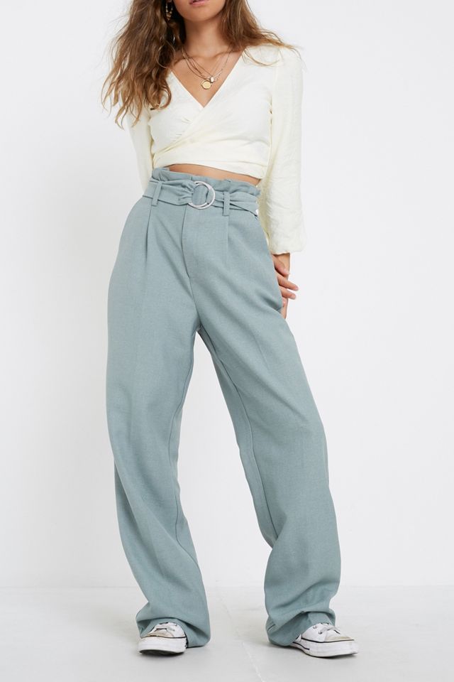 UO Myrtle Belted Twill Puddle Pantaloni #1
