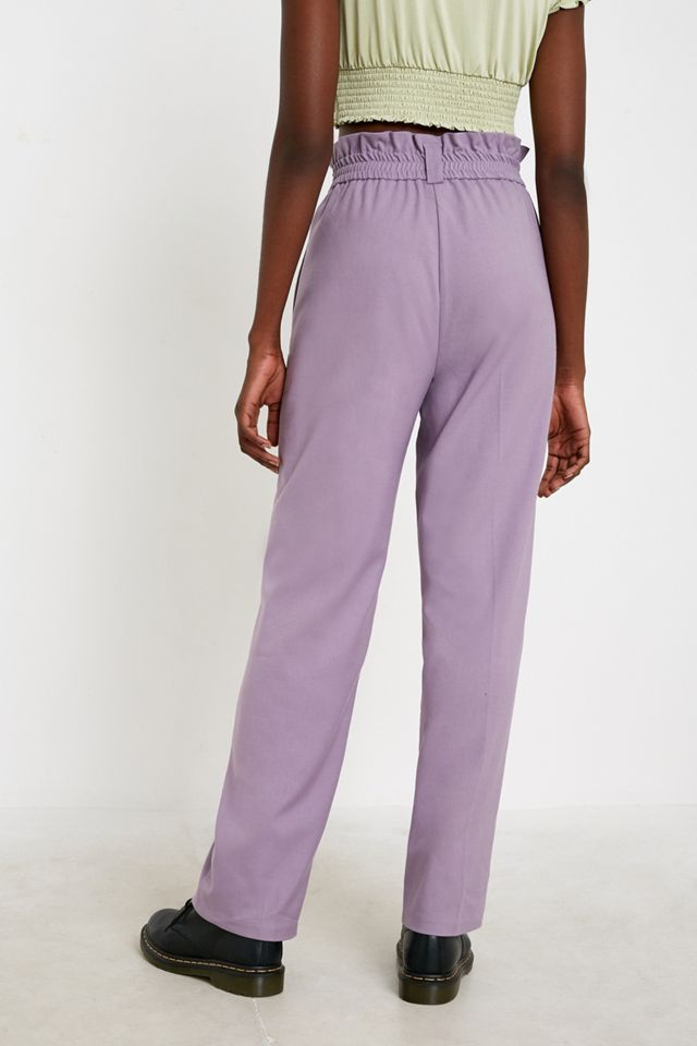 UO Ellie Lilac Paperbag Pantaloni vita #3
