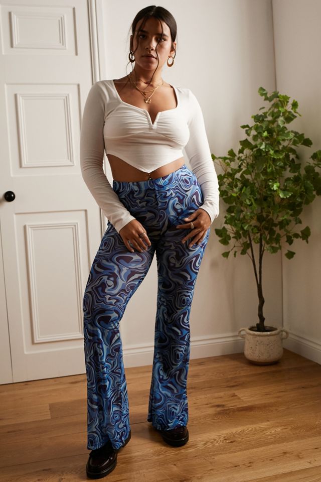 UO - Pantalon évasé en voile Georgia imprimé spirales #1