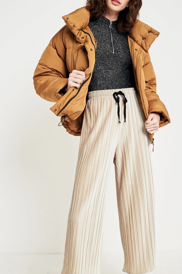 Light Before Dark Oyster Velvet Plisse Culottes #5