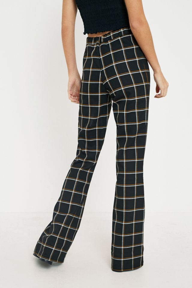 UO Pane Check Flared Trousers #2