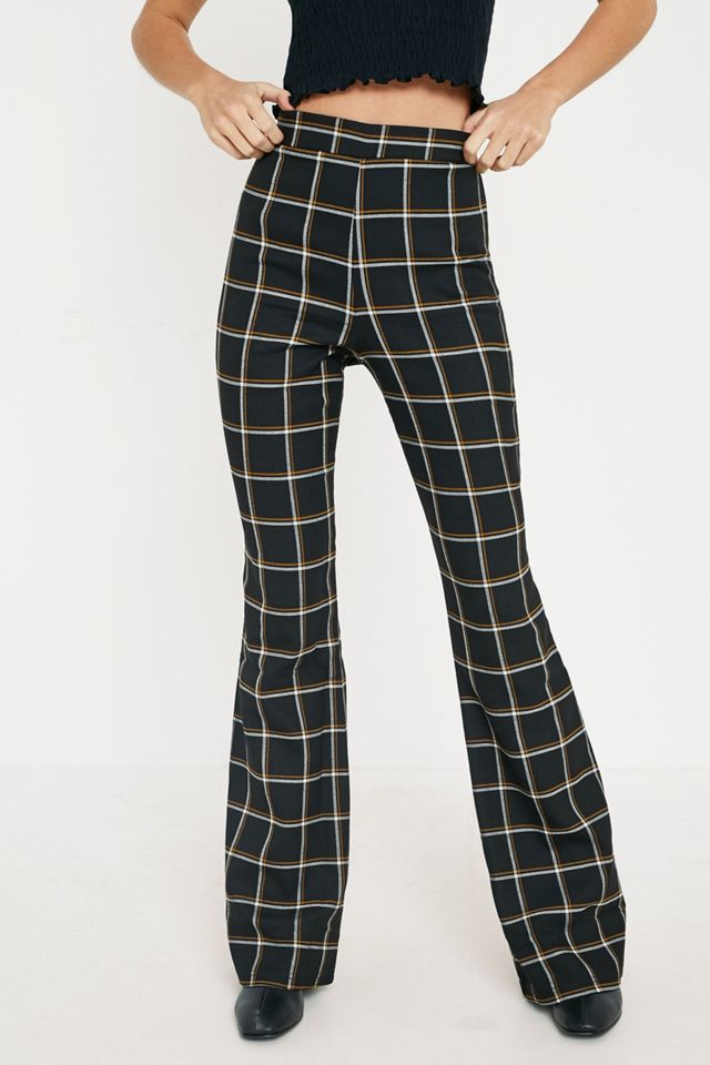 UO Pane Check Flared Trousers #3