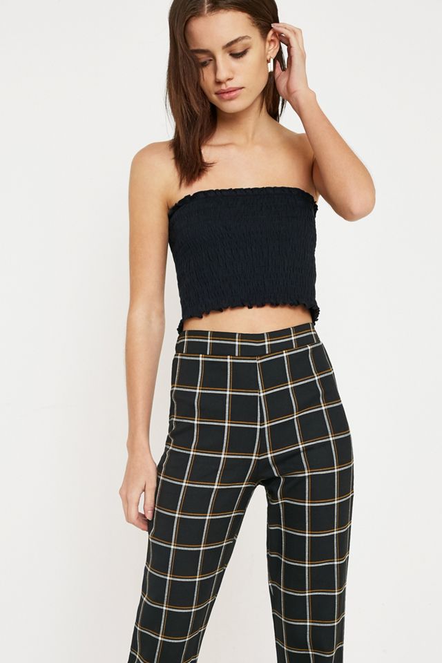 UO Pane Check Flared Trousers #4
