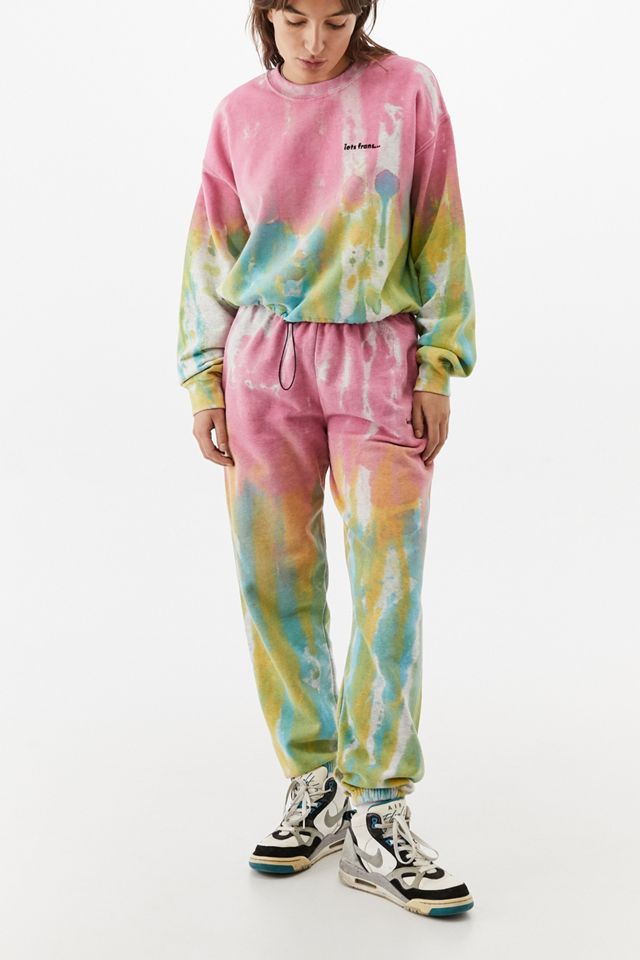 iets frans... – Gebatikte Jogginhose in Aquarell-Optik #2