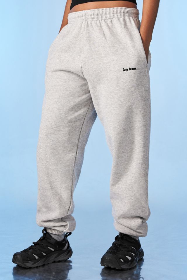 grey cuffed joggers womens