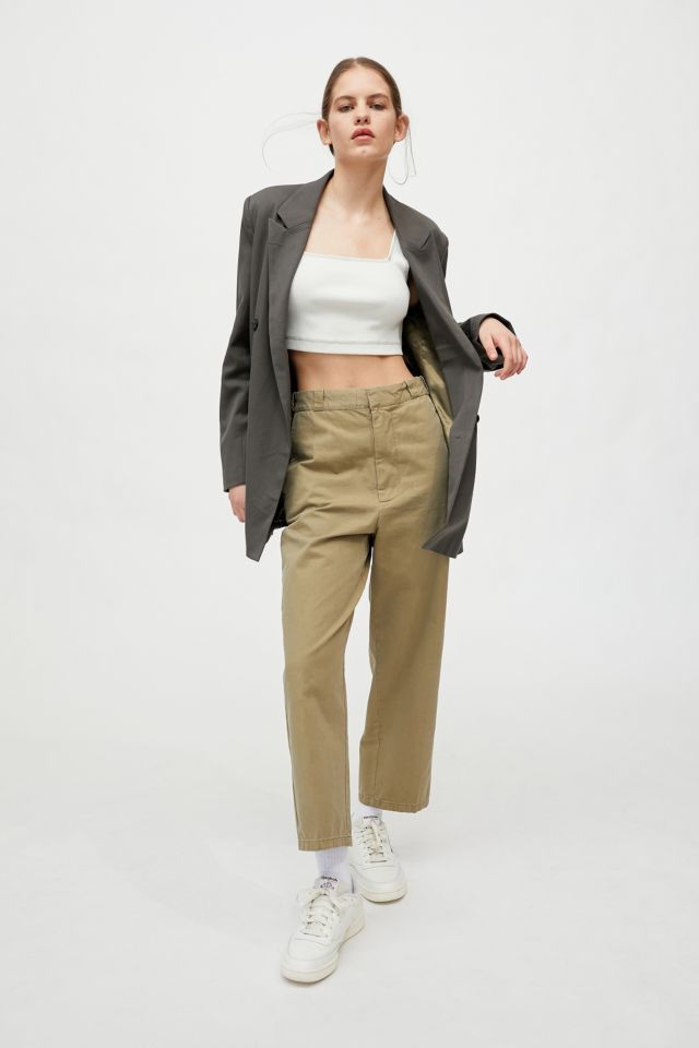 BDG Ella High-Waisted Cotton Chino Trousers | Urban Outfitters UK