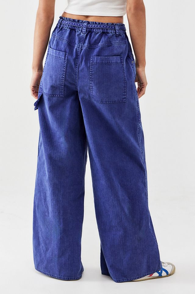BDG Dark Blue Wide-Leg Cargo Pants #2