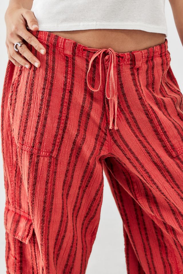 BDG Cody Striped Linen Cocoon Cargo Pants #3