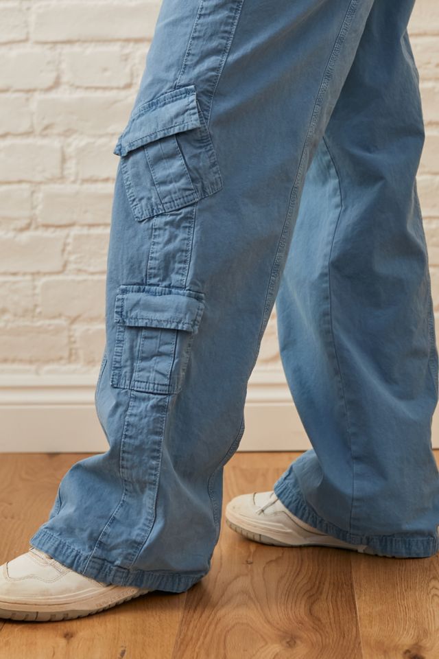 BDG Light Blue Y2K Low Rise Cargo Pants